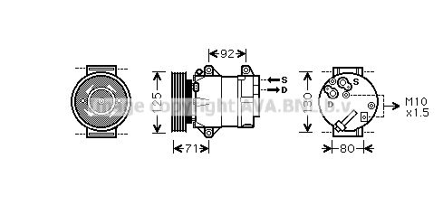 AVA QUALITY COOLING Компрессор, кондиционер RTAK441